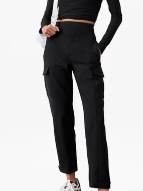 Athleta Black Endless High-Rise Cargo Trousers